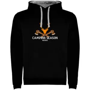 Kruskis Camping Season Two-colour Hoodie Zwart
