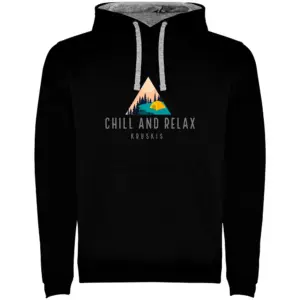 Kruskis Chill And Relax Two-colour Hoodie Zwart