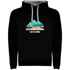 Kruskis Dont Waste Your Time Two-colour Hoodie Zwart