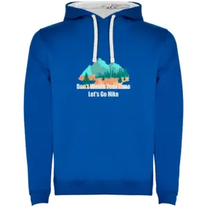 Kruskis Dont Waste Your Time Two-colour Hoodie Blauw