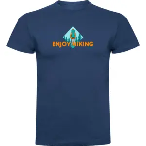 Kruskis Enjoy Hiking T-shirt Met Korte Mouwen Blauw