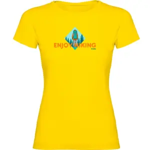 Kruskis Enjoy Hiking T-shirt Met Korte Mouwen Geel