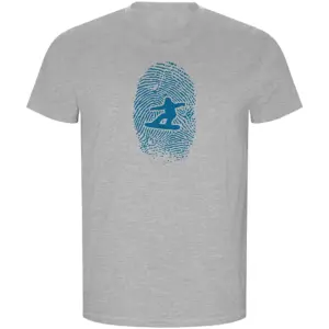 Kruskis Snowboarder Fingerprint Eco T-shirt Met Korte Mouwen Grijs