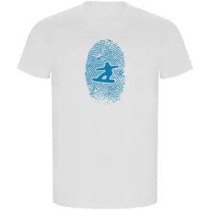 Kruskis Snowboarder Fingerprint Eco T-shirt Met Korte Mouwen Wit