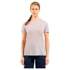 Odlo Ascent Merino 160 Tree T-shirt Met Korte Mouwen Zilver