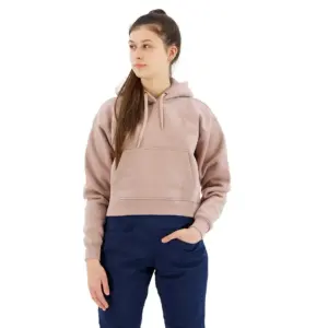 Diamond Crop Hoodie Pale Mauve