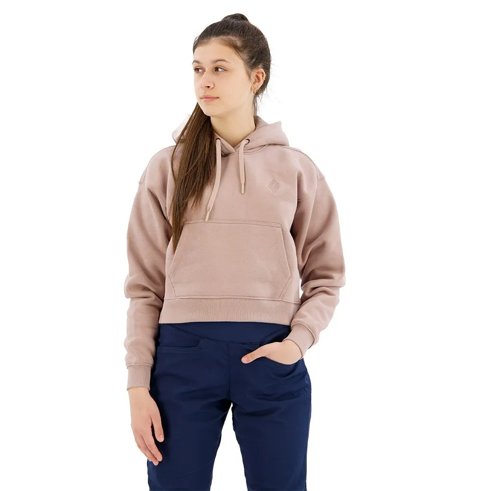 Diamond Crop Hoodie Pale Mauve
