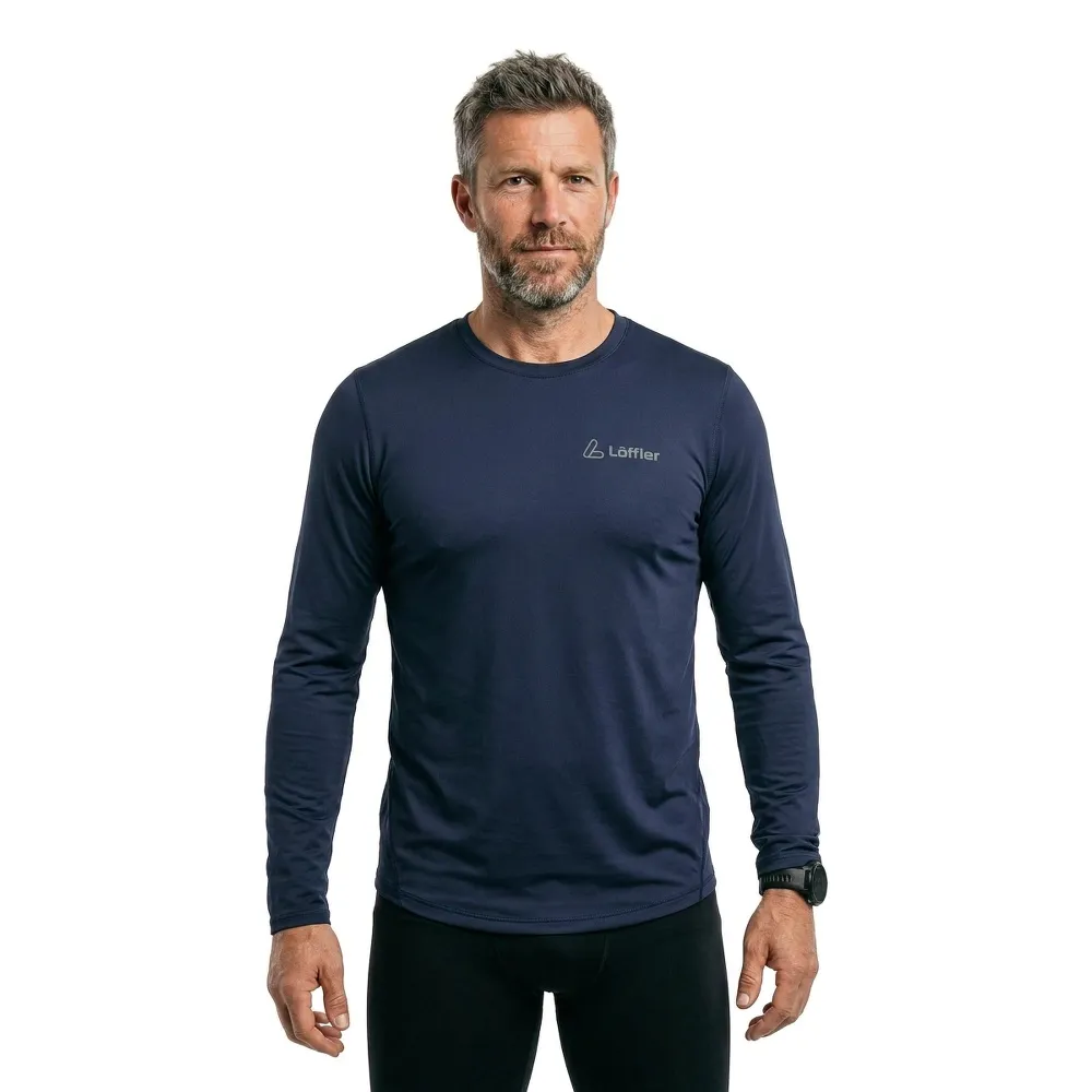Loeffler Rew Lange Mouwen Basislaag Blauw