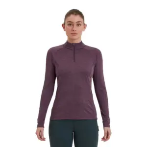Montane Dart Half Rits Lange Mouw T-shirt Mulberry