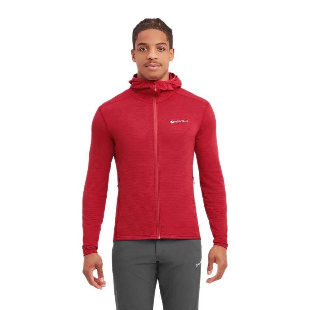 Montane Protium Lite Fleece Met Kap Rood