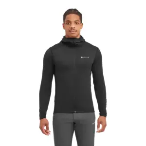 Montane Protium Lite Fleece Met Kap Zwart