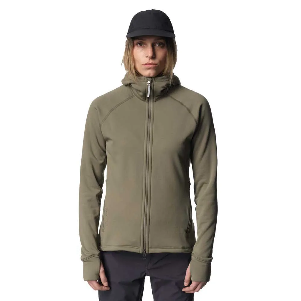 Houdini Power Fleece Met Kap Groen
