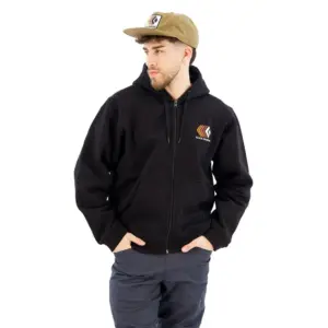 Diamond Faded Sweatshirt Met Rits Zwart