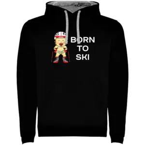 Kruskis Born To Ski Two-colour Hoodie Zwart