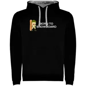 Kruskis Born To Snowboard Two-colour Hoodie Zwart