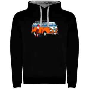 Kruskis Hippie Van Ski Two-colour Hoodie Zwart