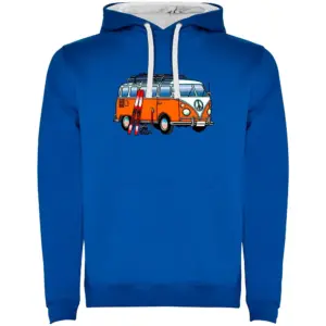Kruskis Hippie Van Ski Two-colour Hoodie Blauw