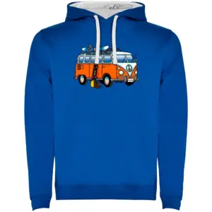 Kruskis Hippie Van Snowboard Two-colour Hoodie Blauw