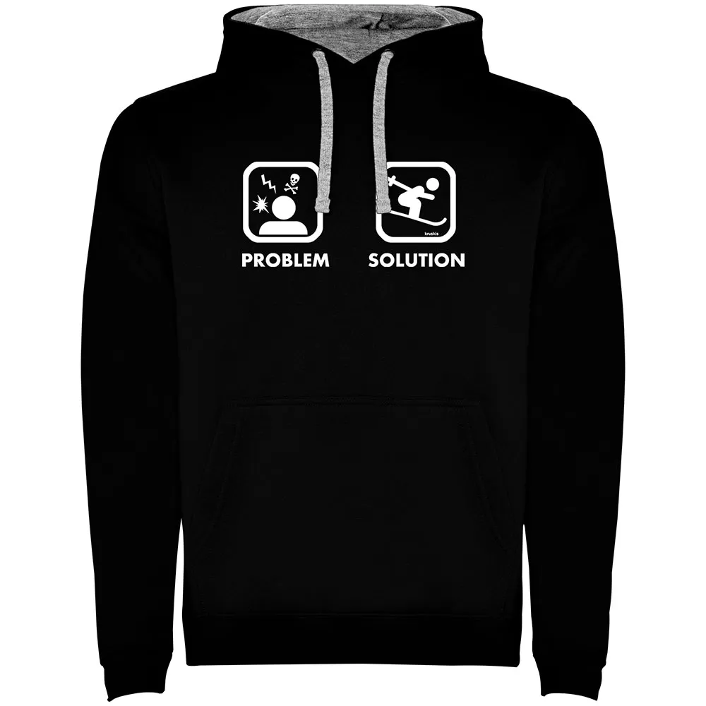 Kruskis Problem Solution Ski Two-colour Hoodie Zwart