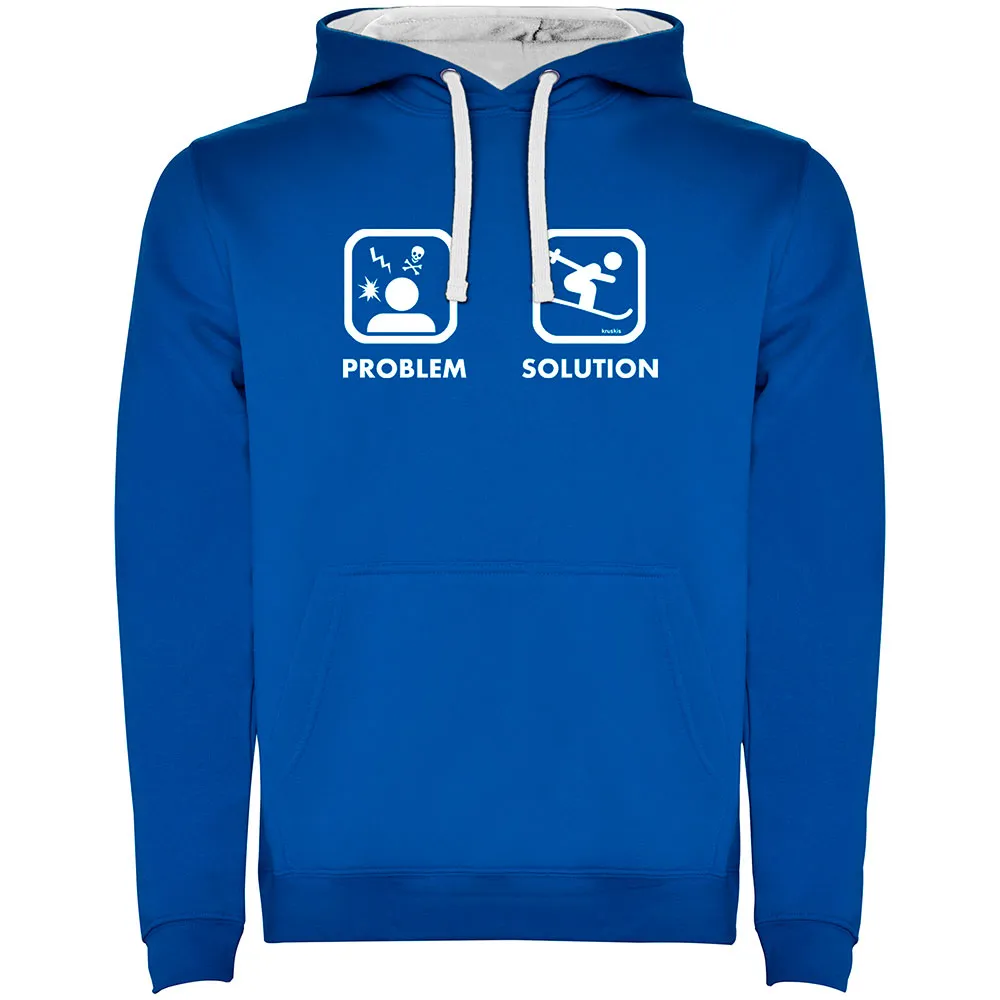 Kruskis Problem Solution Ski Two-colour Hoodie Blauw