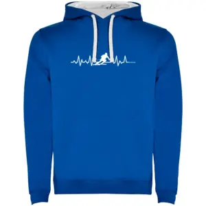 Kruskis Skiing Heartbeat Two-colour Hoodie Blauw
