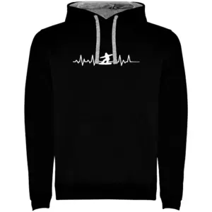 Kruskis Snowboarding Heartbeat Two-colour Hoodie Zwart
