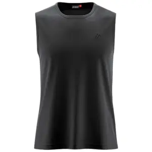 Maier Sports Peter Mouwloos T-shirt Zwart