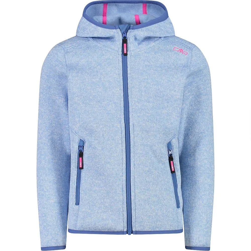 Cmp 3h19825 Fleece Met Kap Sky / Bianco