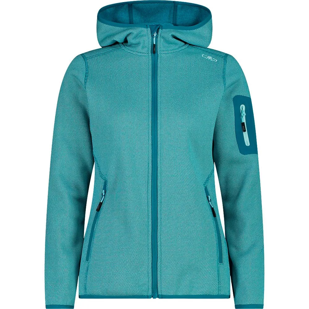Cmp 3h19826 Fleece Met Kap Turquoise