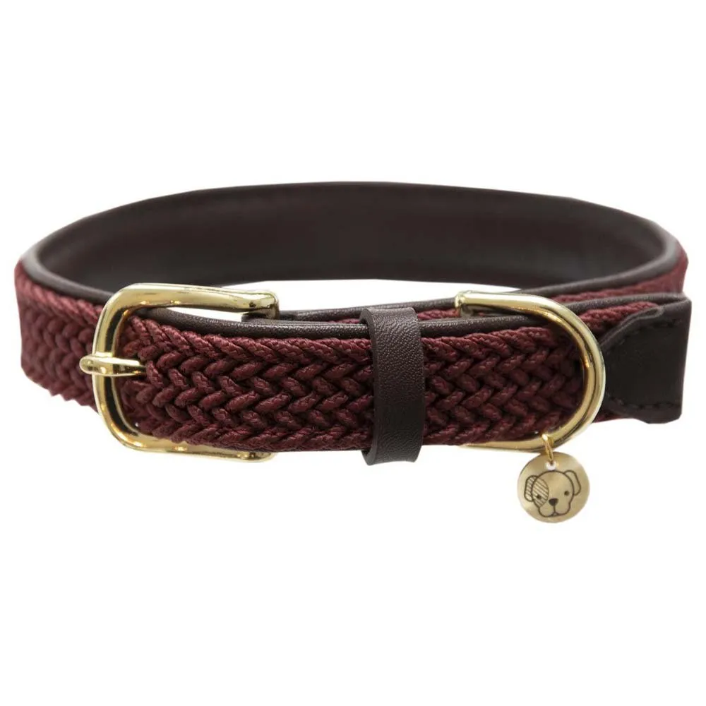 Kentucky Nylon Plaited Hondenhalsband Rood