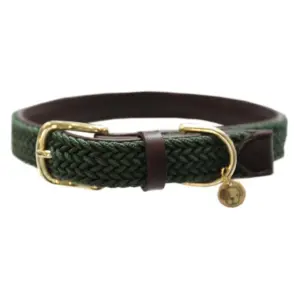 Kentucky Nylon Plaited Hondenhalsband Groen