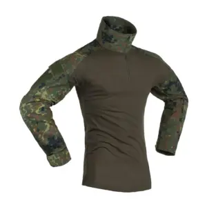 Invadergear Combat T-shirt Met Lange Mouwen Flecktarn
