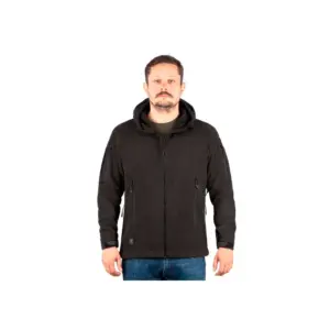 Outrider Tactical Windblock Fleece Met Kap Zwart