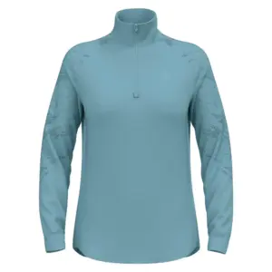 Odlo Berra Graphic Fleece Met Halve Rits Blauw