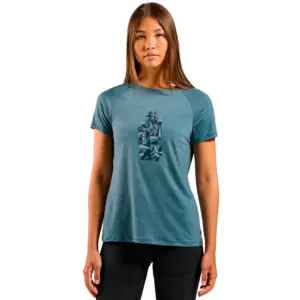 Odlo Merino 130 Korte Mouwen Basislaag Blauw
