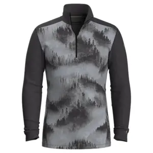 Smartwool Classic Thermal Merino Lange Mouwen Basislaag Charcoal Foggy Pines