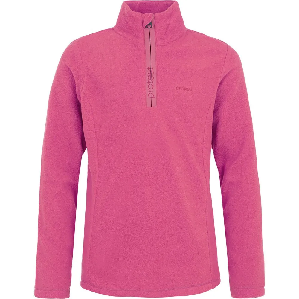 Protest Mutey Fleece Met Halve Rits Roze