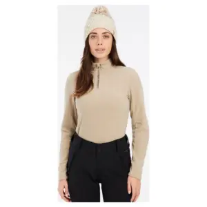 Protest Mutez Fleece Met Halve Rits Beige