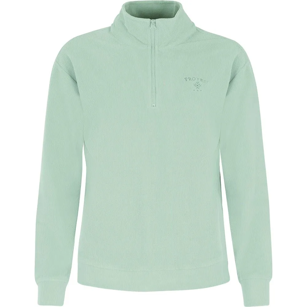 Protest Nappa Fleece Met Halve Rits Groen