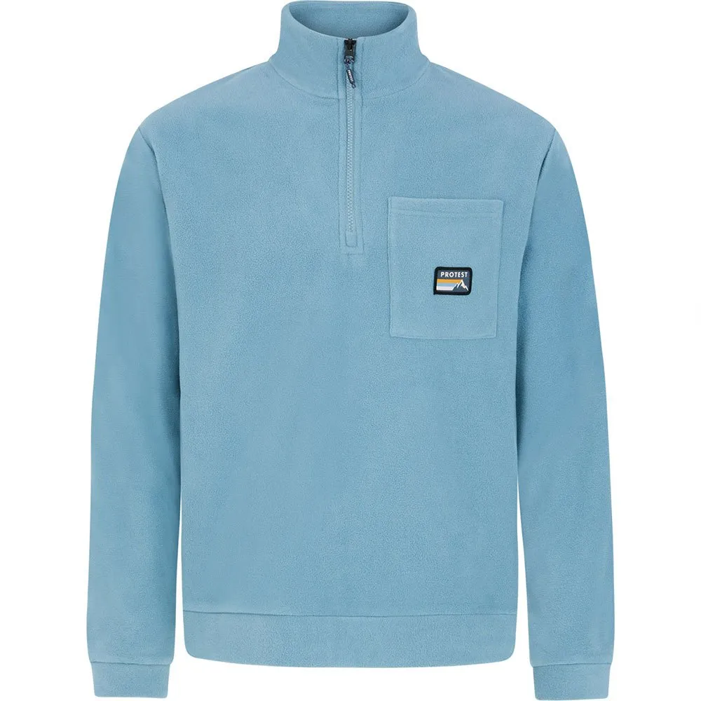 Protest Paxton Fleece Met Halve Rits Blauw