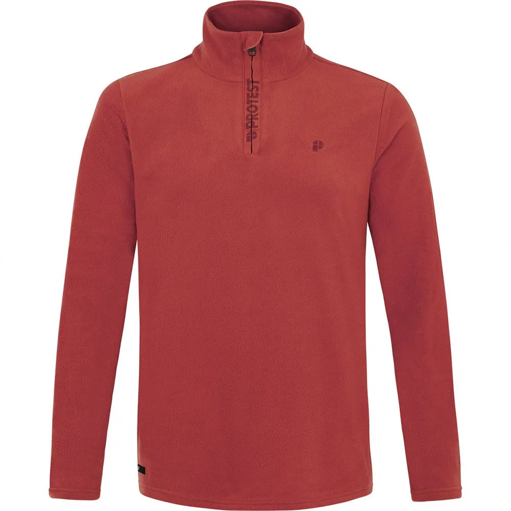 Protest Perfecto Fleece Met Halve Rits Rood