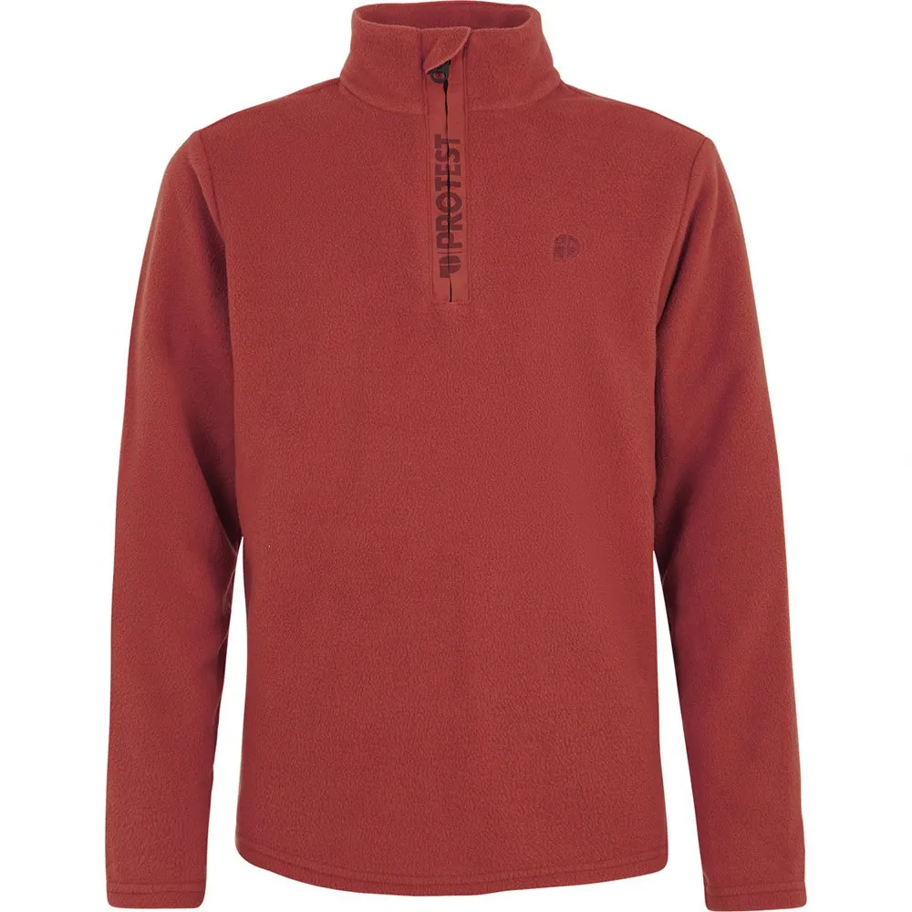 Protest Perfecty Fleece Met Halve Rits Rood