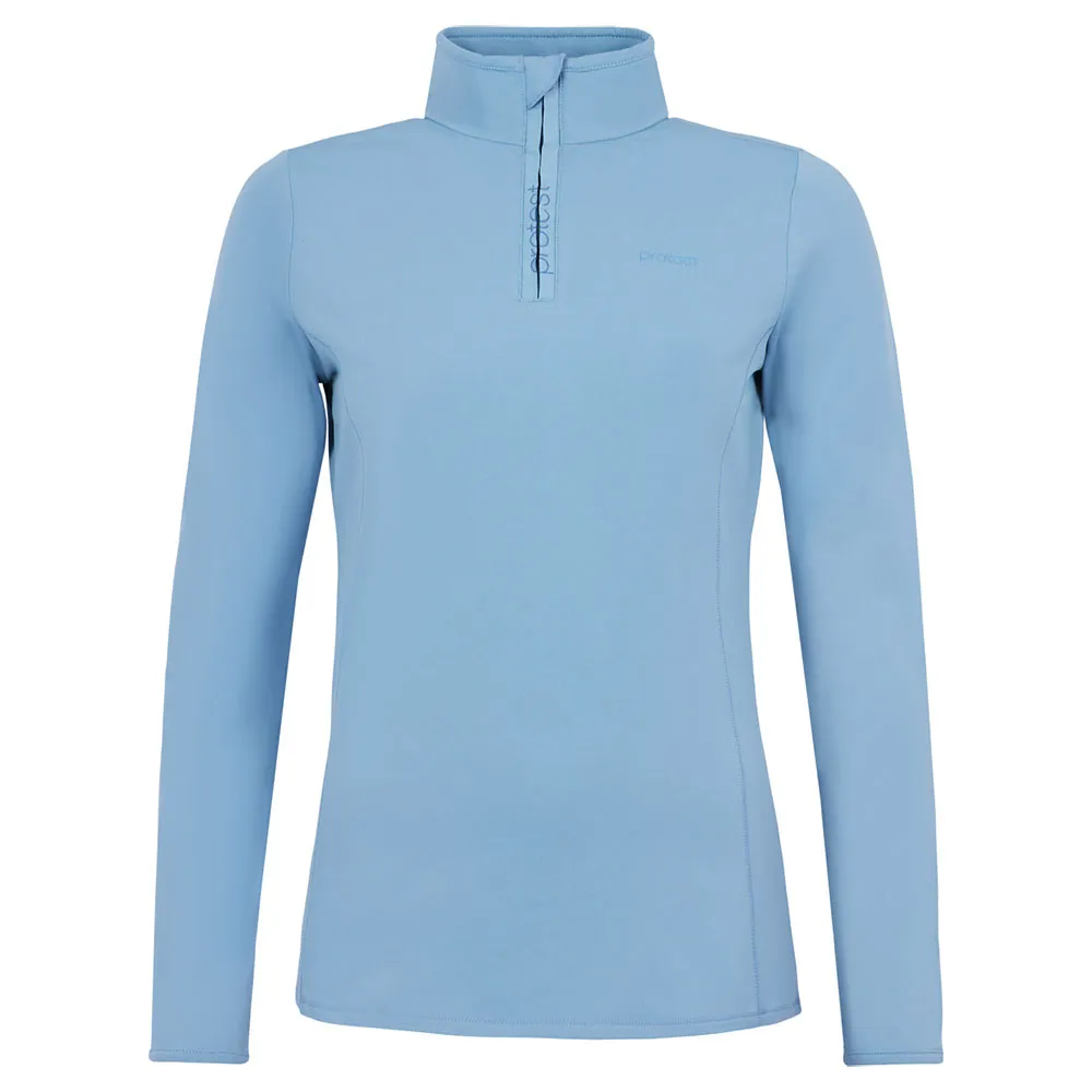 Protest Refabriz Fleece Met Halve Rits Blauw