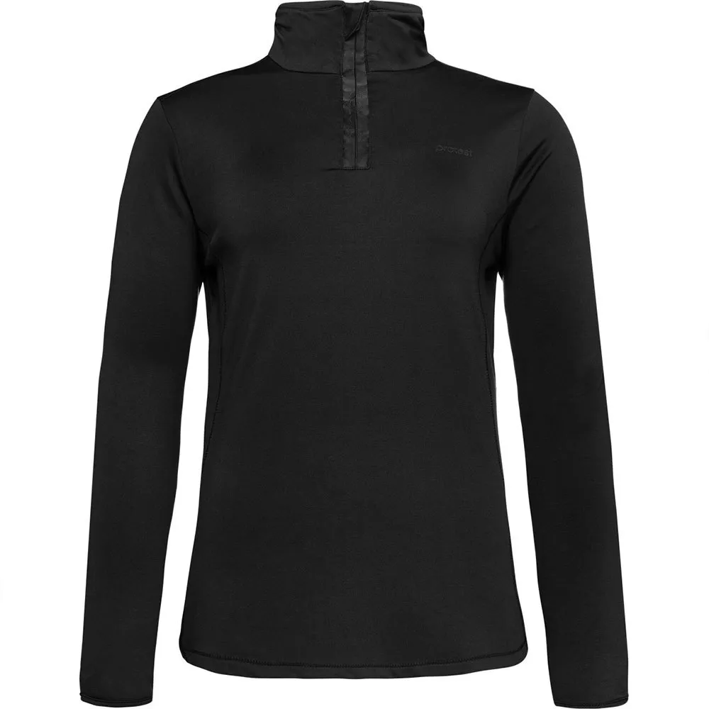 Protest Refabriz Fleece Met Halve Rits Zwart