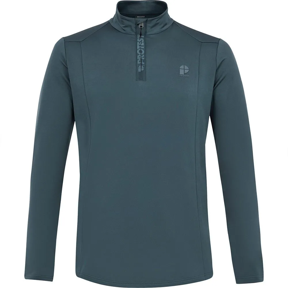 Protest Rewill Fleece Met Halve Rits Blauw