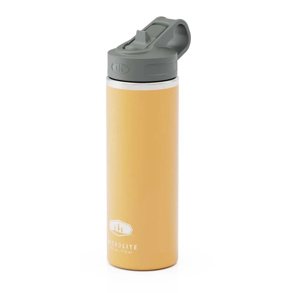 Gsi Outdoors 710 Microlite Straw Top Thermosfles Geel
