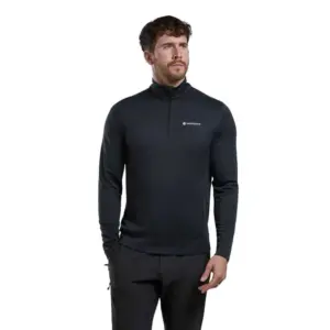 Montane Dart Half Zip T-shirt Met Lange Mouwen Zwart