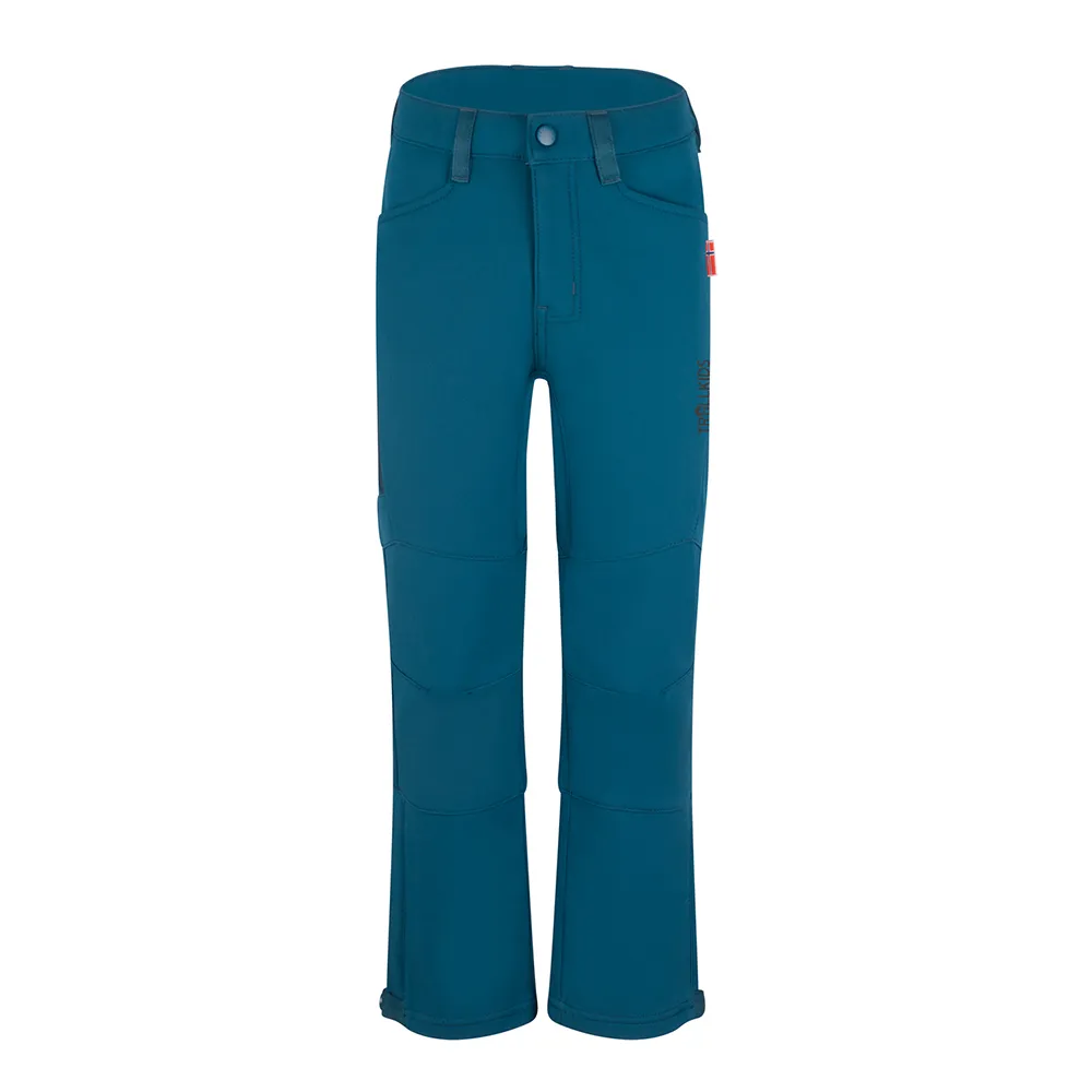 Trollkids Femund Softshell Broek Blauw
