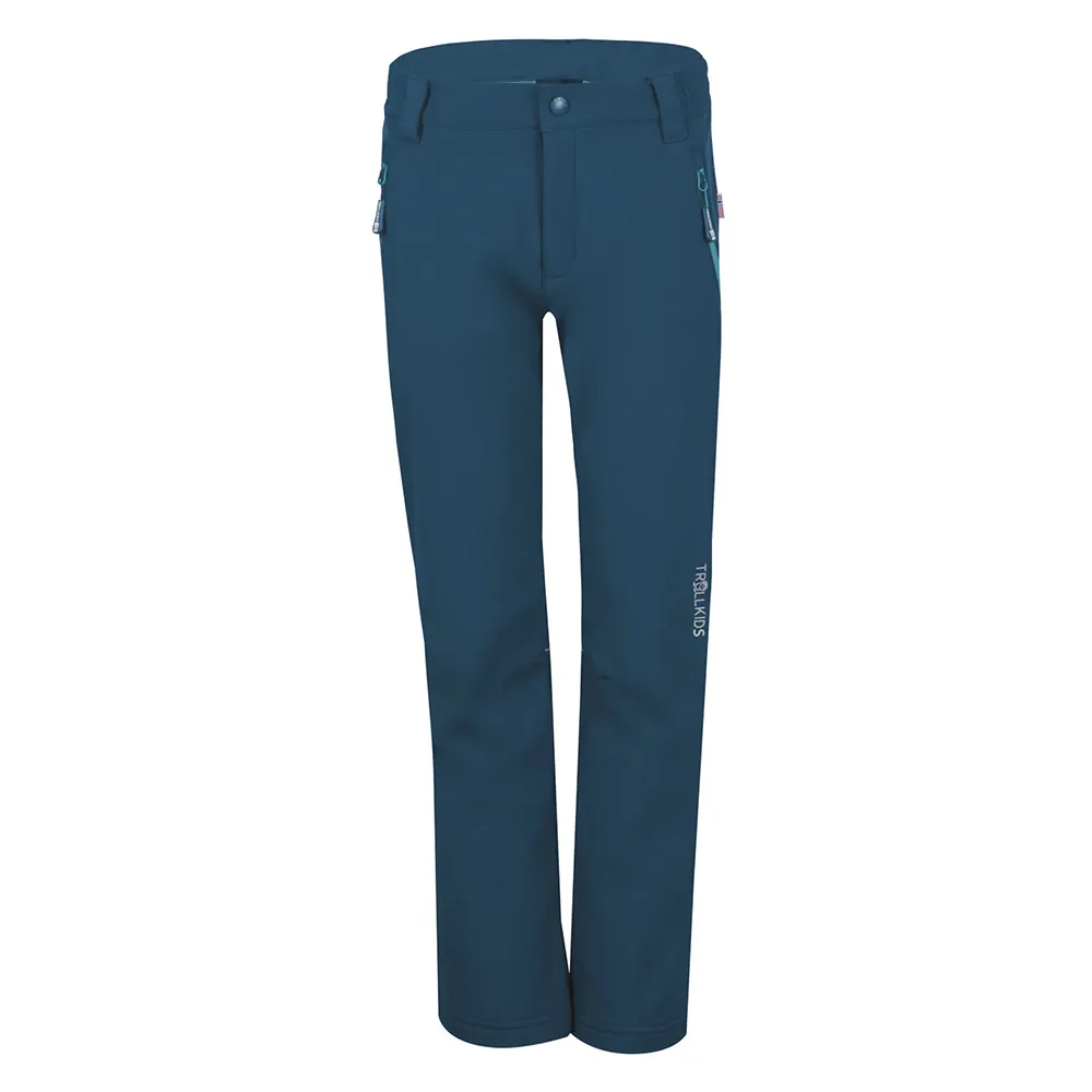 Trollkids Fjell Softshell Broek Blauw