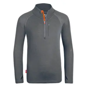Trollkids Lofoten Sweatshirt Met Halve Rits Antraciet